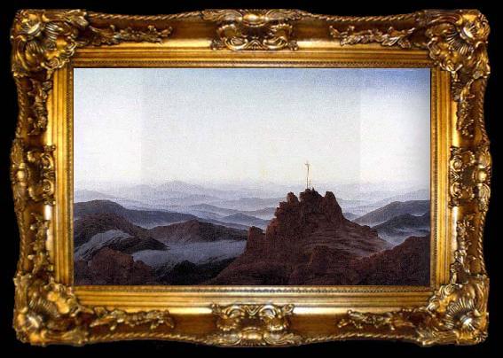 framed  Friedrich Johann Overbeck Morning in the Riesengebirge, ta009-2